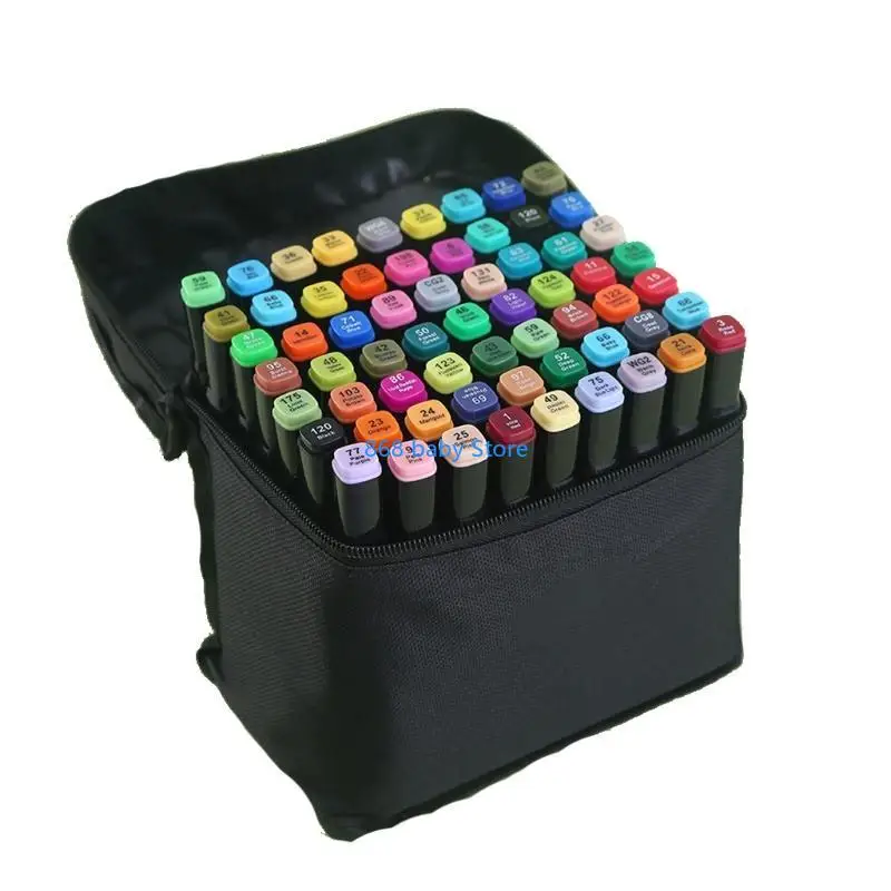 

29ee многоцветные маркеры с 24/30/36/40/48/60 Colors Двойные советы круглые и скудные кисти Diy Painting Set Art Обучение