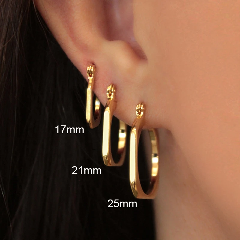 CRMYA Gold Silver Filled Hoop Earrings For Women Fashion CZ Zircon Piercing Women\'s Circle Earrings 2022 Jewelry Wholesale