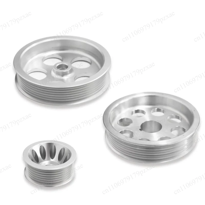 Aluminum Underdrive Pulley Kit Fit TSX RSX S Accord K20A2 K24A2 K24A Engine