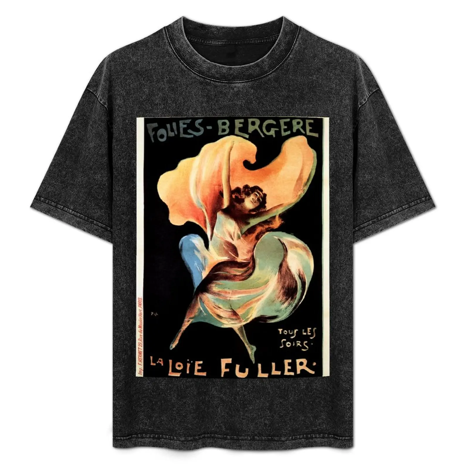 Folies Bergere LA LOIE FULLER Paris Cabaret Music Hall Dance Vintage French T-Shirt anime t shirts cute tops mens clothing