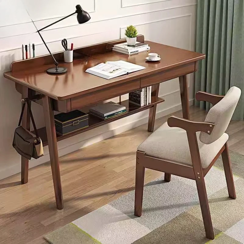 Study table, modern design study furniture, wooden laptop desk view 6