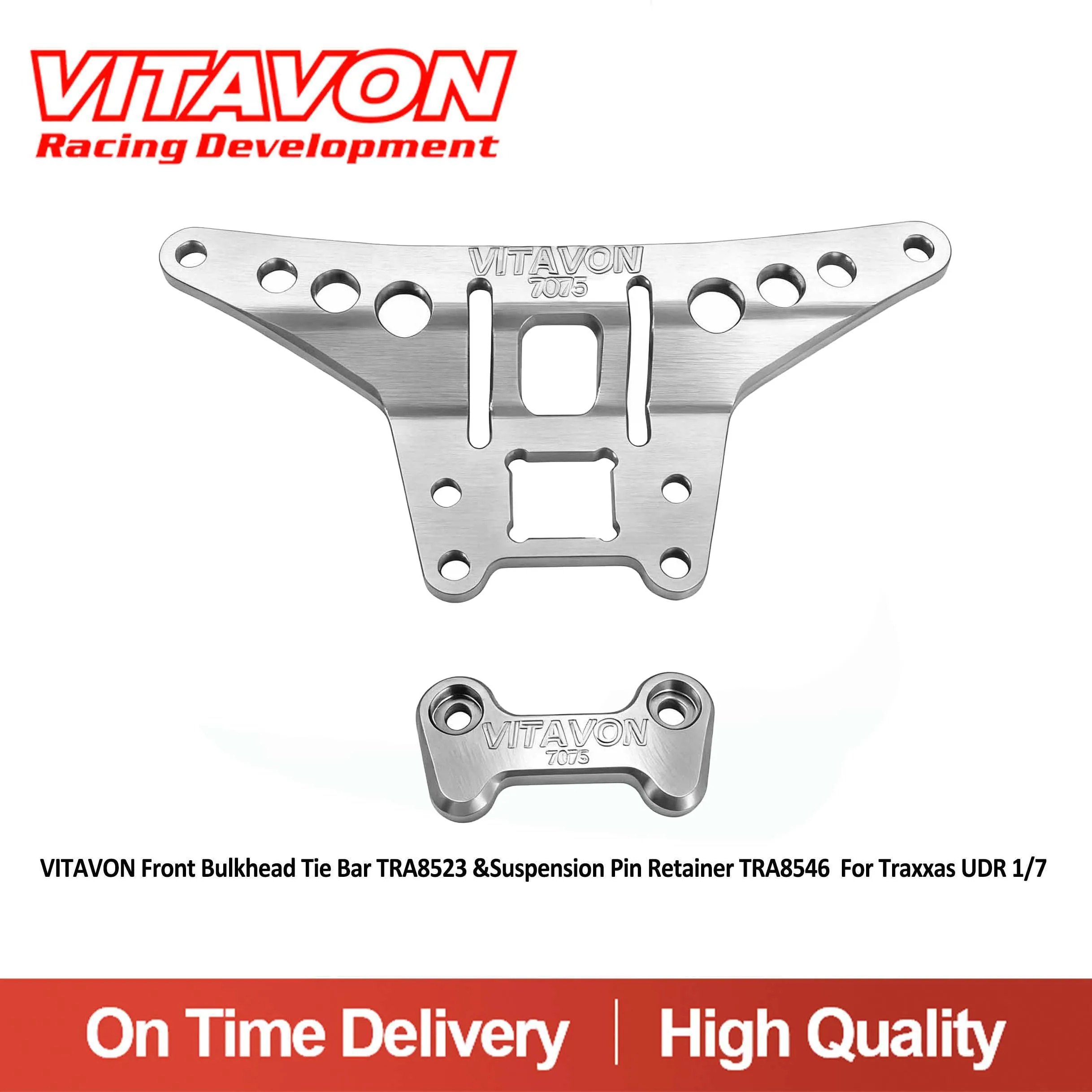 

VITAVON UDR Front Bulkhead Tie Bar TRA8523 &Suspension Pin Retainer TRA8546 For Traxxas UDR 1/7