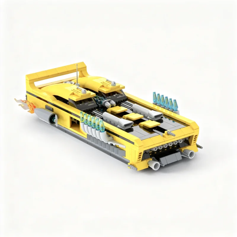 

696pcs MOC Flameblaster Speeder Yellow Model Building Blocks Construction Christmas Gifts DIY Education Toy Brick Creative Idea