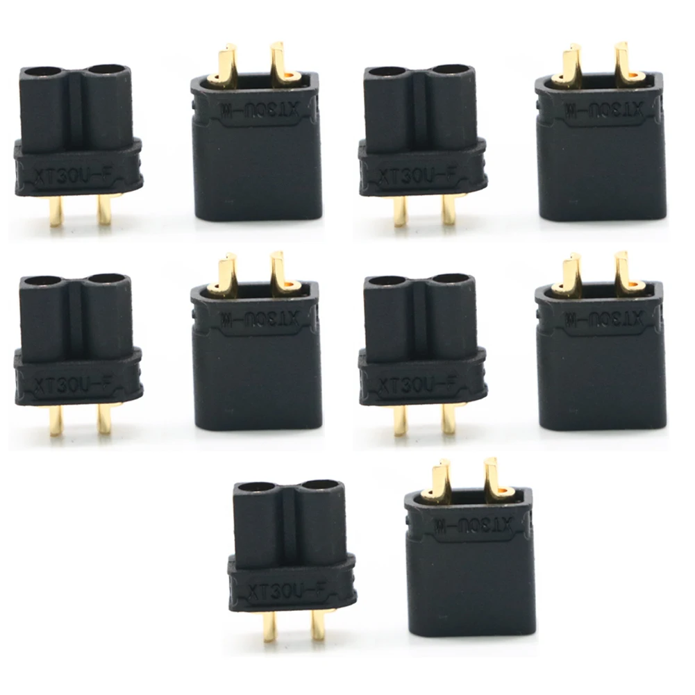 100 teile/los amass xt30u 2mm Anti-Rutsch-Stecker Stecker Buchse 2mm goldener Stecker/Stecker Upgrade xt30 (50 Paar)