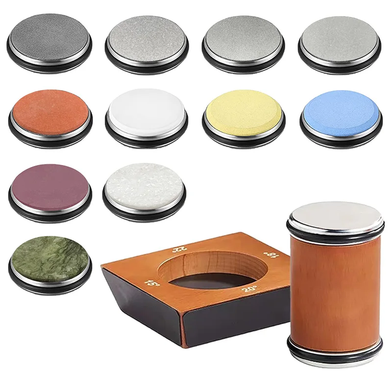 Affûteur de couteaux 2026 Roll Sharpener Pro avec disques de ponçage détachables, plusieurs granulométries assorties pour couteaux de cuisine et outils