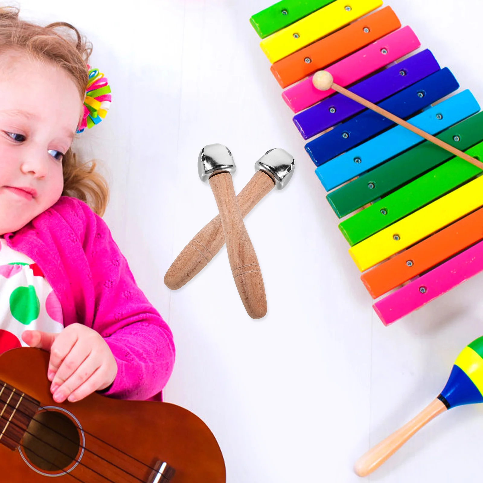 Niños campana juguetes mano niños sonajero música bebé juguete instrumento musical sonajeros