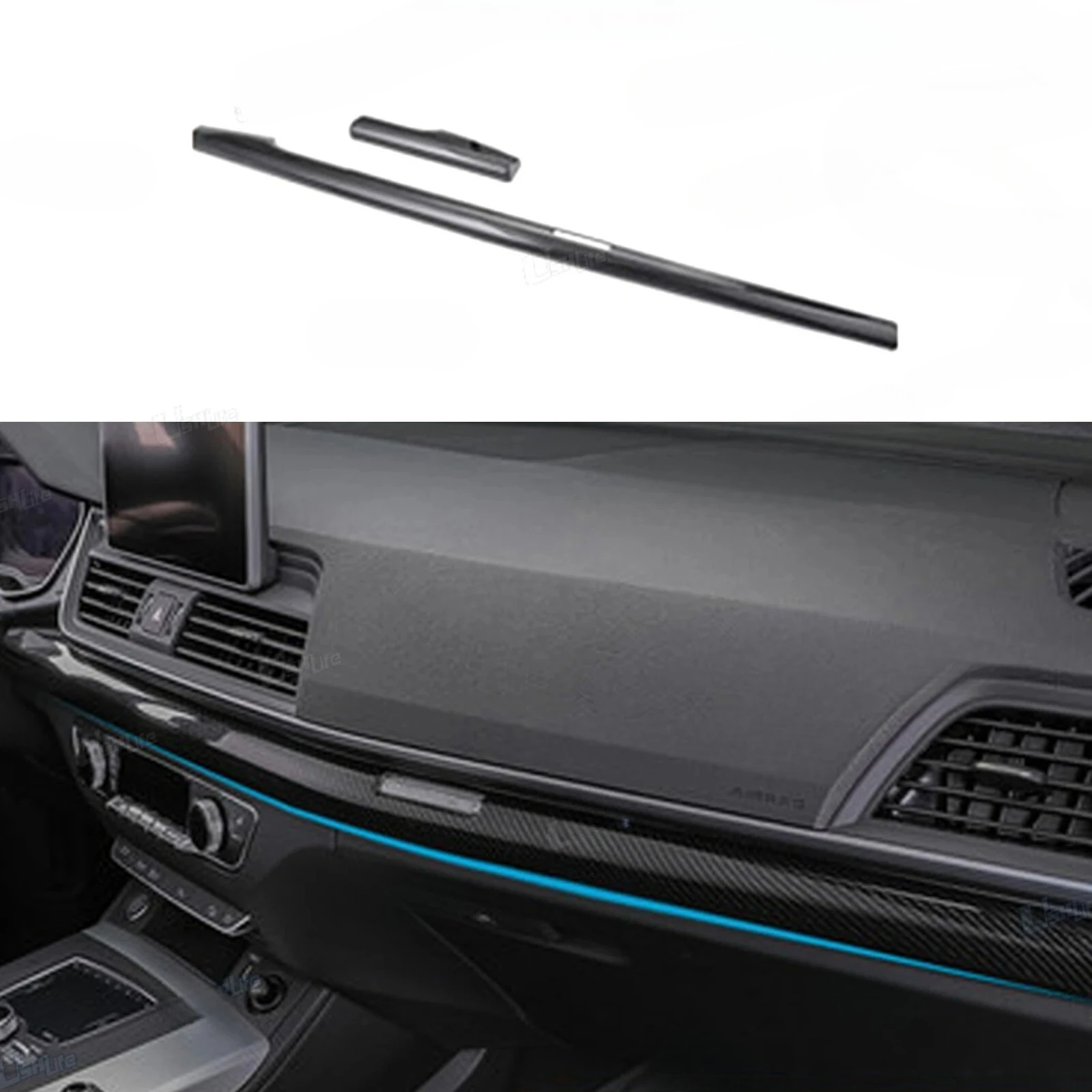 

ABS Carbon Fiber Door Cover Center Console Dashboard Strip For Audi Q5 2025 2024 2023 2022 2021 2020 2019 2018 Accessories