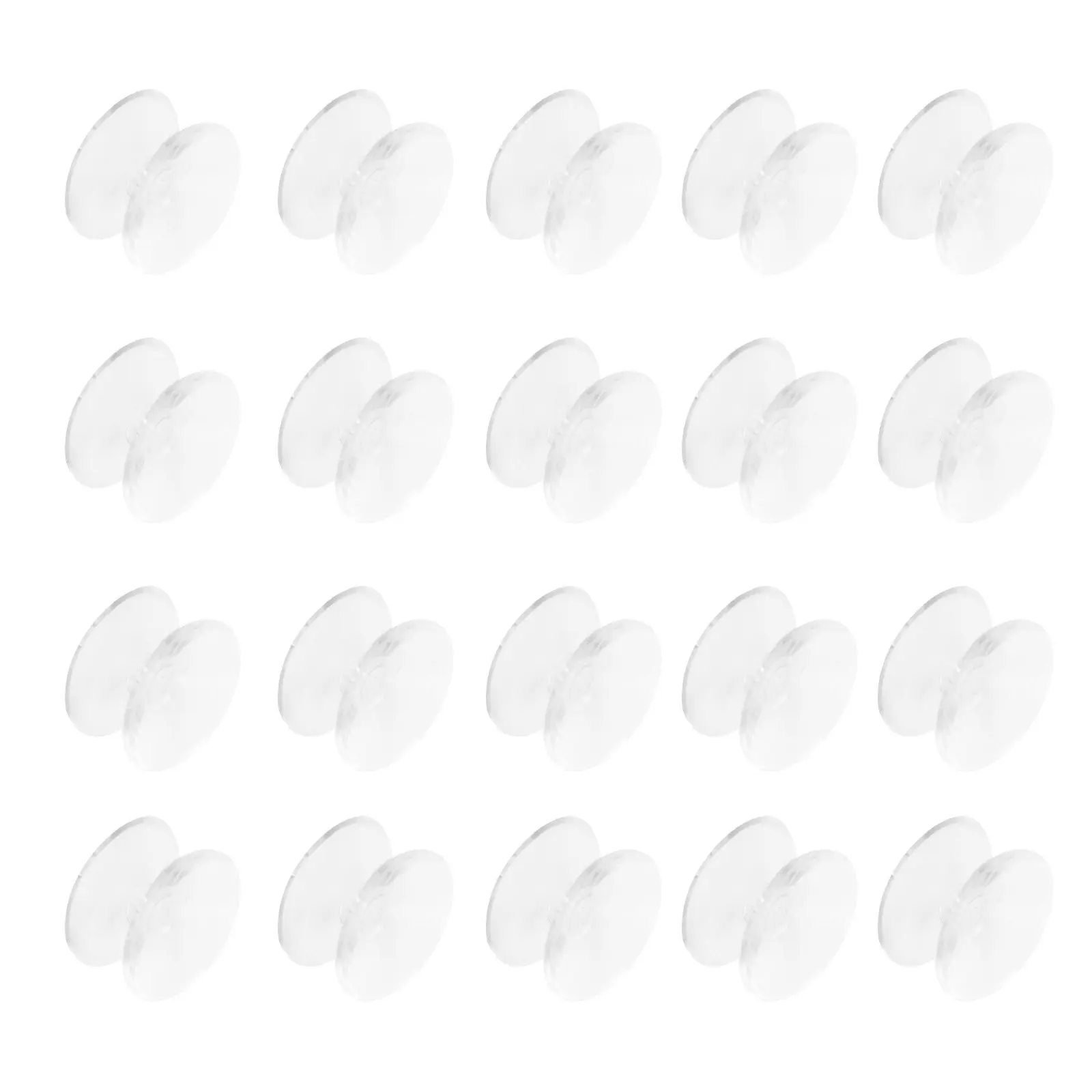 24Pcs Glass Table Suction Cup Spacers Clear Silicone Anti-Slip Tabletop Bumpers for Kitchen Bathroom Organizer Holiday Sign