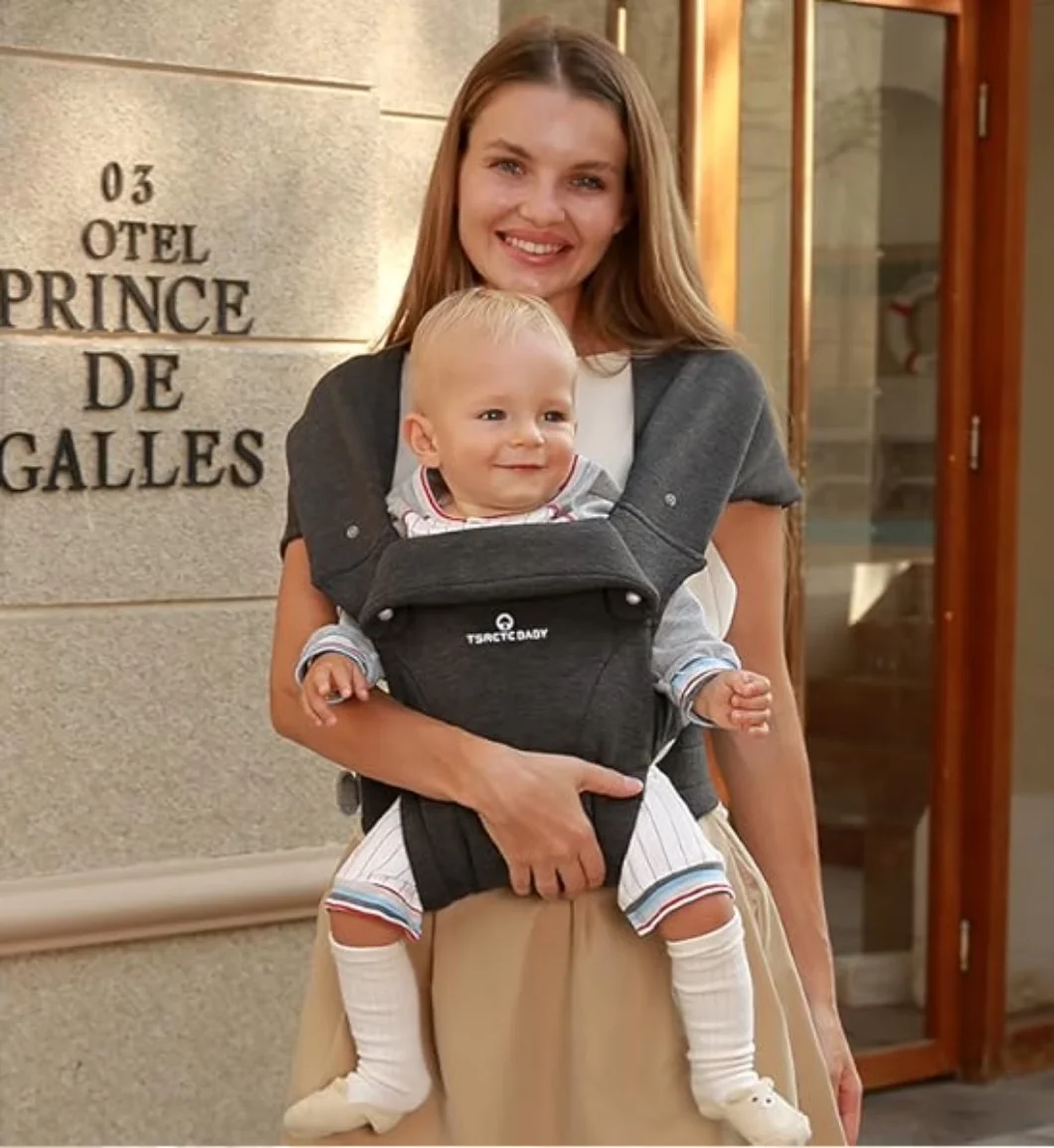 

Переноска для новорожденных Мягкая и легкая переноска-кенгуру Эргономичная регулируемая поддержка шеи Идеально подходит для новорожденных 7-24 фунта улучшенная