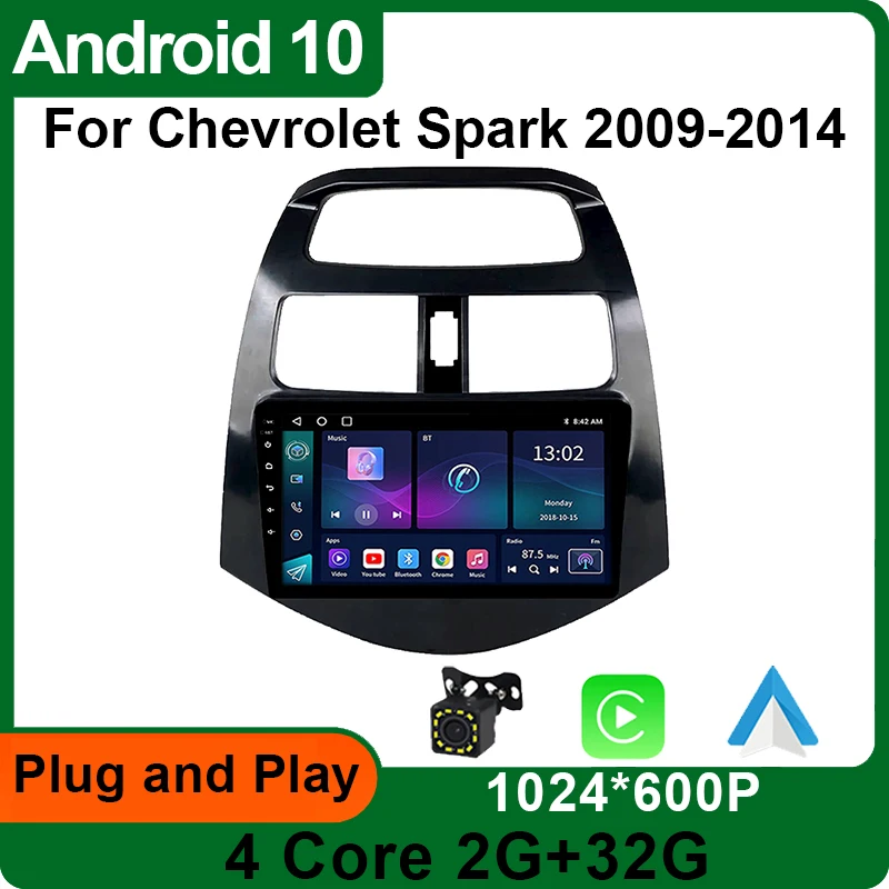 

Android 10 Car Stereo Radio For Chevrolet Spark Beat Matiz Creative 2009 - 2014 Carplay Auto Multimidia Video Player Head Unit