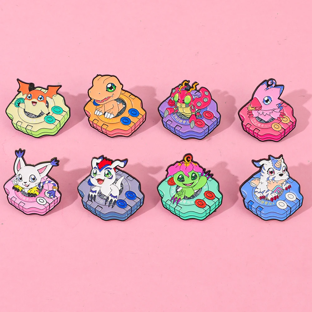 Japanese Anime Monster Enamel Pin Cartoon Figures Brooches Lapel Badges Briefcase Backpacks Accessories Decoration Jewelry Gifts