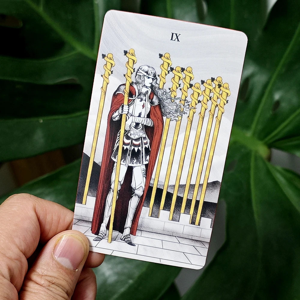 Secret Mirror Tarot Deck 78 Pcs Rider Tarot Cards with Red Gilded Edges Guidebook - 10.3*6cm