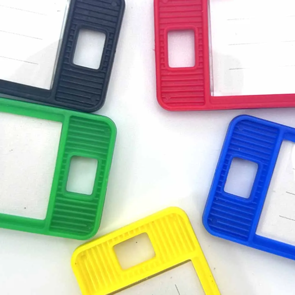 50pcs Keychain ID Label Tags DIY Accessories Plastic Key Tags Luggage ID Label Hotel Number Classification Card Key Ring