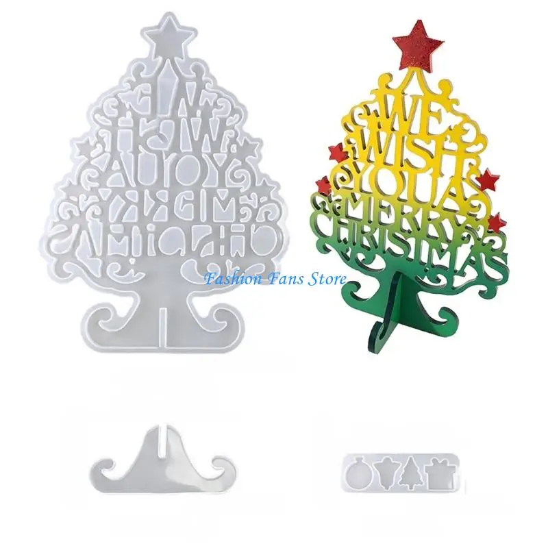 

Silicone Figurine Mold Christmas Tree Crafting Moulds Silicone Texture Suitable for Party Decorating Projects and Home