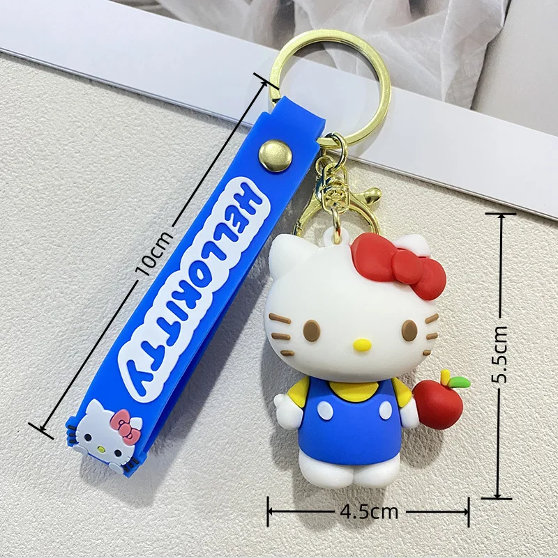 Kawaii Sanrio Hello Kitty porte-clés Anime dessin animé cannelle voiture porte-clés poupées pendentif sac à dos ornements cadeaux pour amis