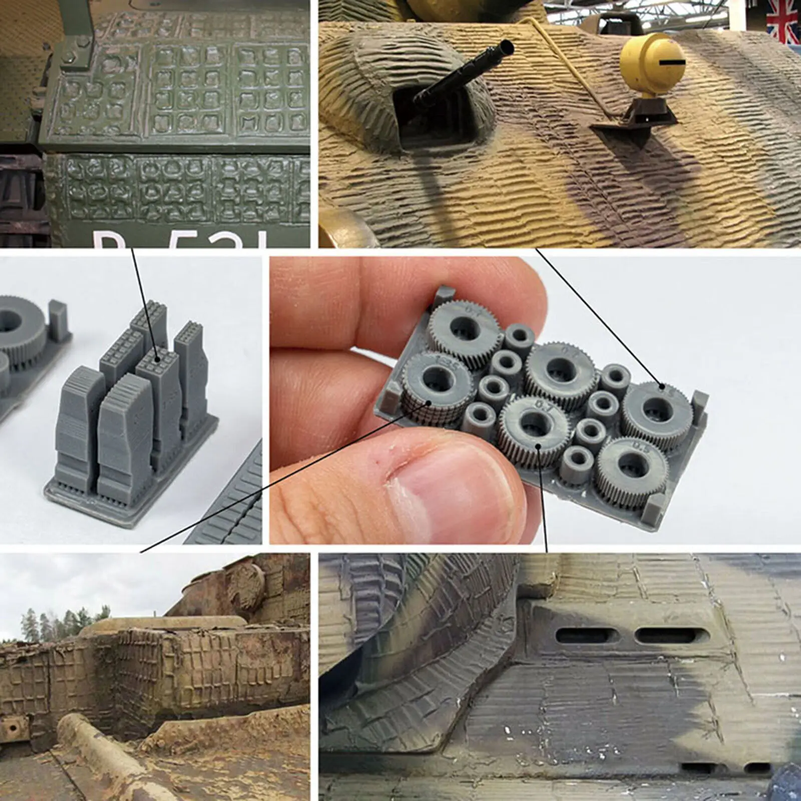 Strumento Anti-magnetico in plastica di alta qualità per Zimmerit Coat 1/35 1/48 1/72 accessori modello carro da guerra