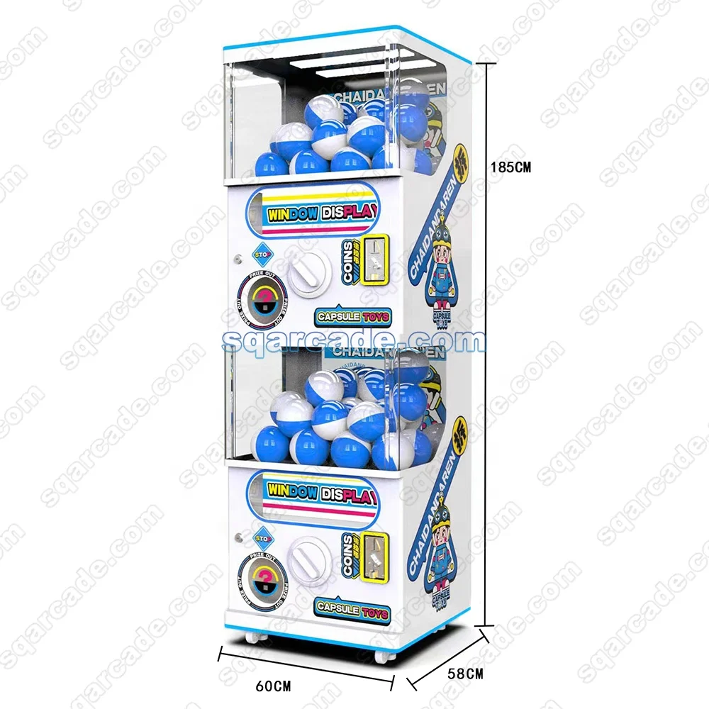 

Automatic Shopping Mall Gashapon Gacha Vending Machine Surprise Twist Egg Game Double Layer Capsule Maquina Expendidora Gachapon