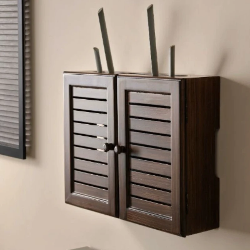 Retro WiFi Router Cover Modern Electrical Box Decor Rack for Living Room Router Storage Box Home Cable Management Stand