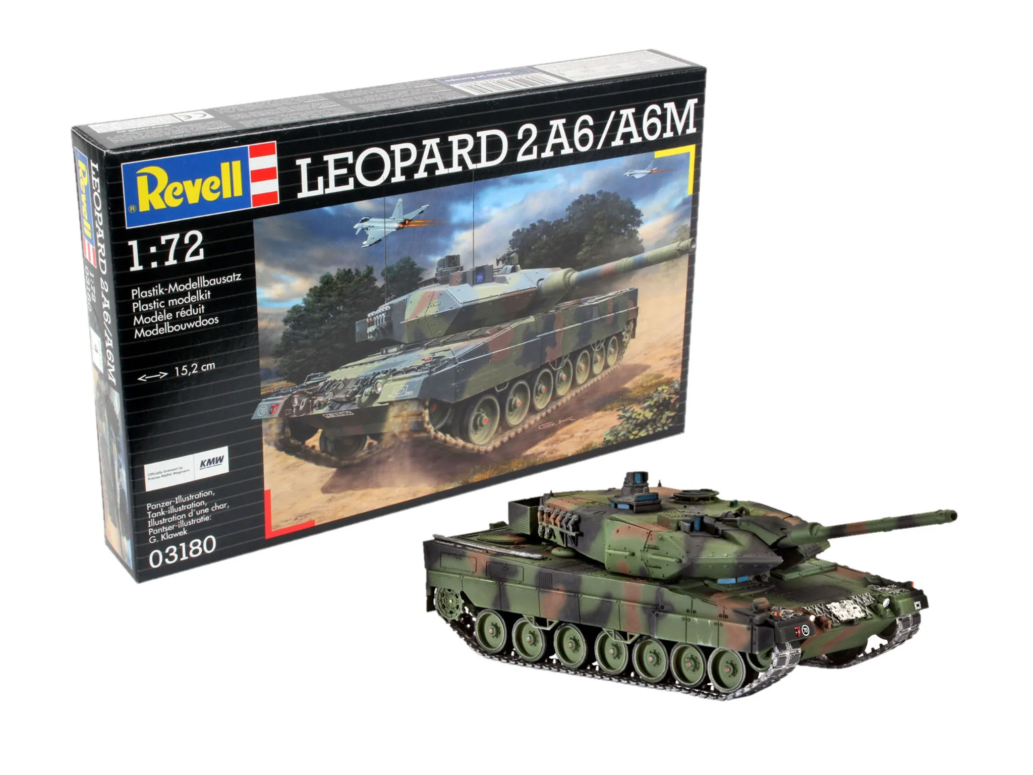 

Revell Plastic Assembled Tank Model Kit 03180 Leopard 2A6/A6M 1/72