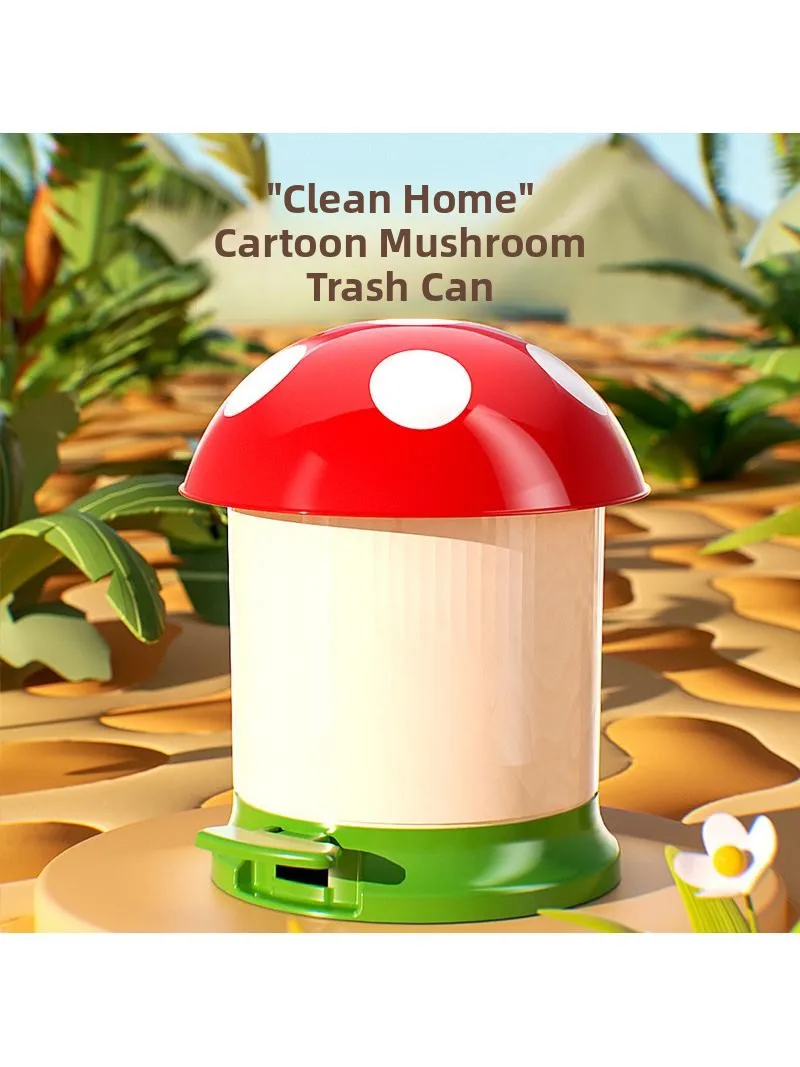 

Корзина для мусора в форме гриба: стильный контейнер для хранения для гостиной, спальни, детской комнаты, домашнего использования, для семьи.