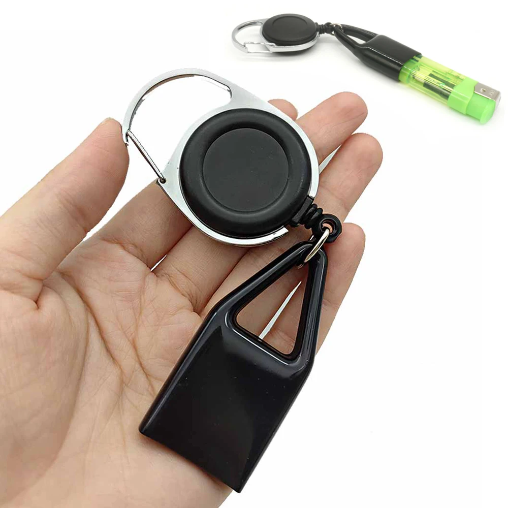 

50Pcs Silicone Lighter Protective Cover Lighter Holder Sleeve Clip With Retractable Keychain Smoking Accessories