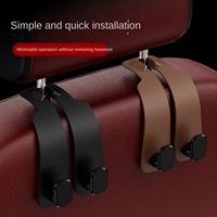 2025 Car hook car seat back upgrade hidden double hook rear car bag storage hook