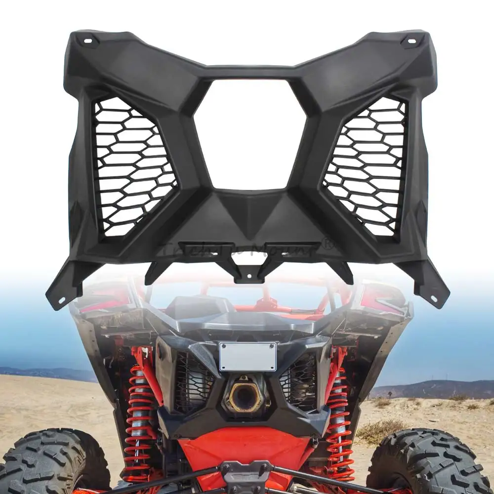 Rear Exhaust Guard Fascia Cover Panel For Can-Am Maverick X3 XDS XRS 2017-2021 UTV Rpl For # 705010001 Matte Black ABS