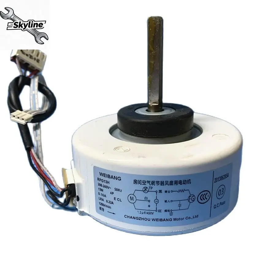 

Новый двигатель для кондиционера RPG13H YKFG-13-4-38L-4, вентиляторный двигатель постоянного тока