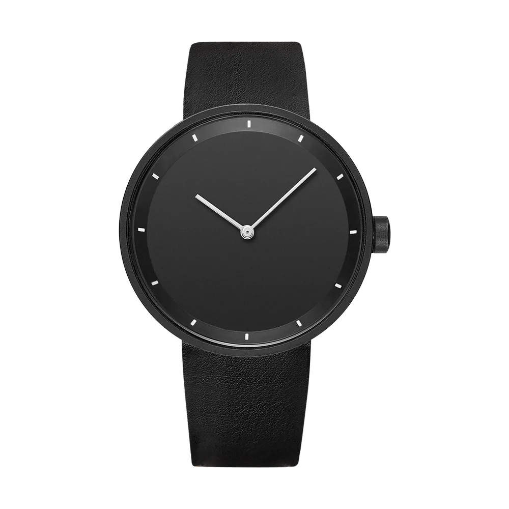 Mens Minimalist Style Simple Quartz Wristwatches PU Strap Casual Fashion Round Watch In Daily Sport Watches Relogios Masculino