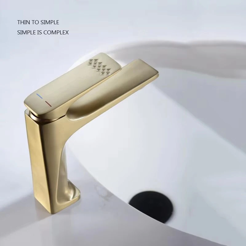 

Brushed Gold Faucet Wash Basin Wash Basin Toilet Table Basin Hot And Cold Double Control Basin Faucet