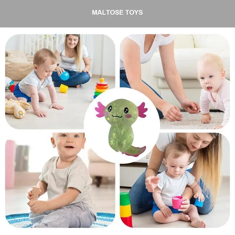 Alívio do estresse Axolotl Fidget Toy para crianças e adultos, Squeeze Toys, divertidos e fofos, flexíveis brinquedos sensoriais