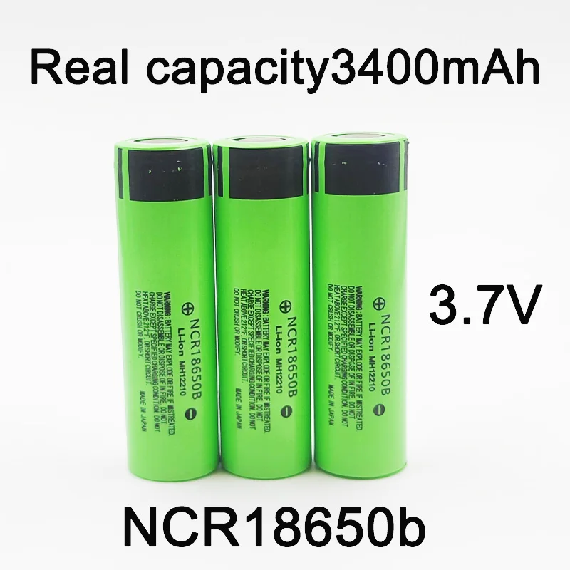 Original lNCR18650 3.7V Real capacity NCR18650 34B Rechargeable Li-ion battery 18650 3400mah battery