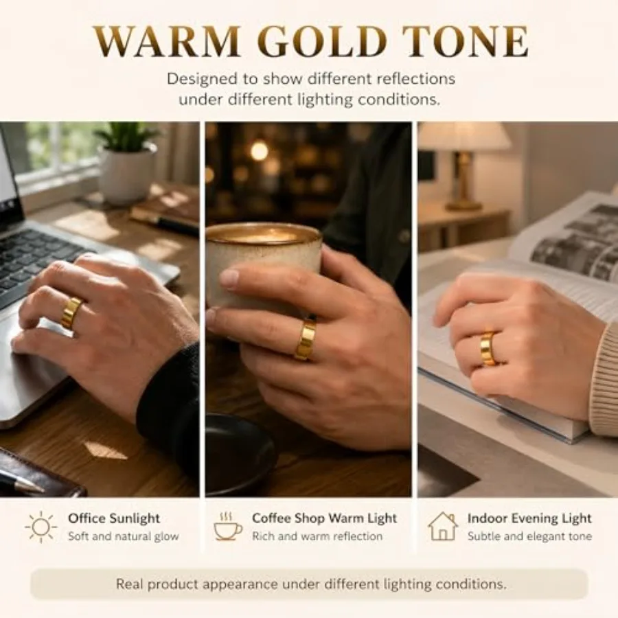 Anillo Inteligente con Monitor de Salud y Actividad Física para Hombres y Mujeres, Frecuencia Cardíaca, SPO₂, Monitoreo del Sueño y la Actividad, Resistente al Agua IP68, Larga Duración