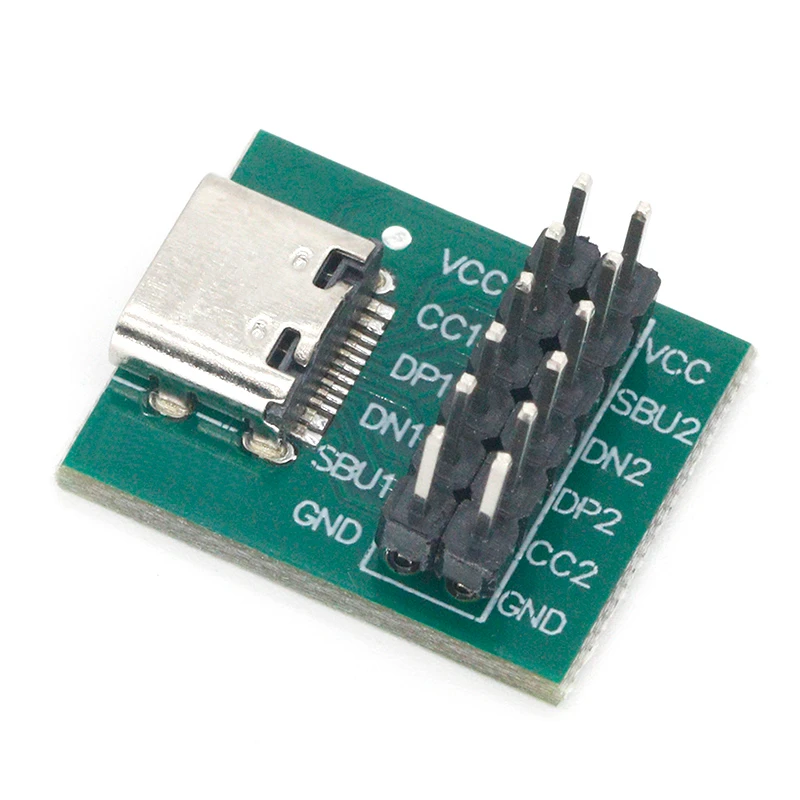 1/5PCS USB TYPE-C to DIP PCB Connector Pinboard Test Board Solder Female Dip Pin Header Adapter