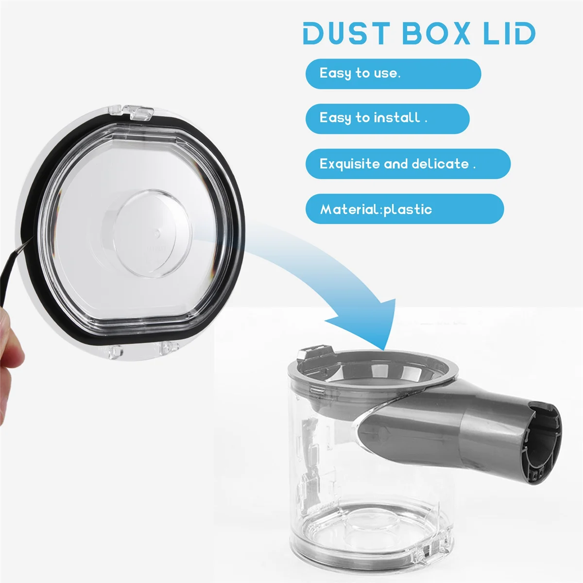 ฝาถังเก็บฝุ่น Dyson V7 V8 SV10ชิ้นส่วนถังเก็บฝุ่นที่ประตูถ้วยใส่สิ่งสกปรกกล่องเก็บฝุ่น