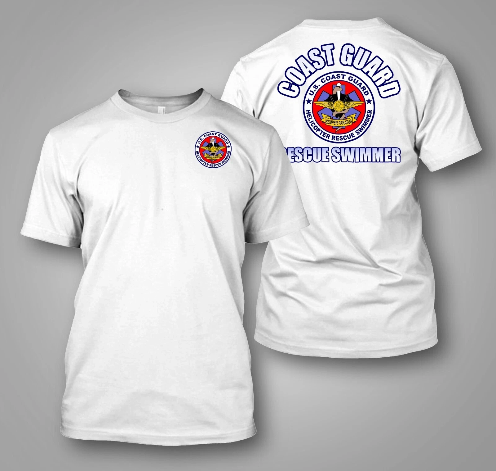 2026 US Coast Guard Rescue Swimmer - Custom Men's Back and Front T-Shirt Tee