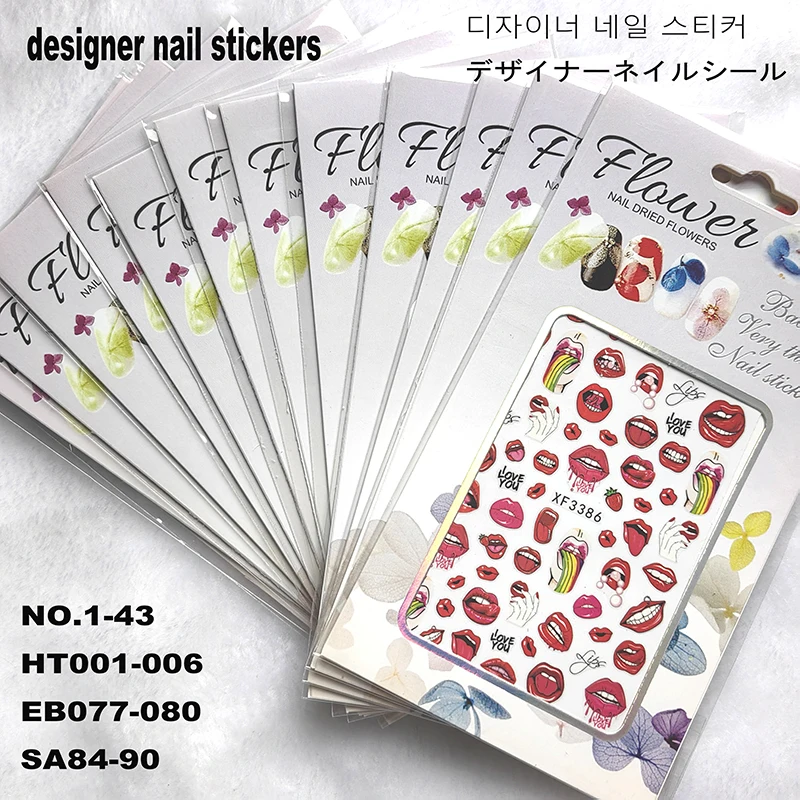 1PC designer nail stickers Luxury Charm Manicure Art Decorations Decals Foil DIY Nail Sticker wholesale