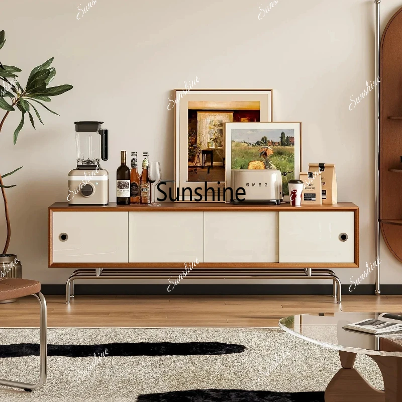 

JJWild Nordic Medieval Bauhaus Style TV Cabinet Home Living Room Simple Floor Modern Storage TV Cabinet