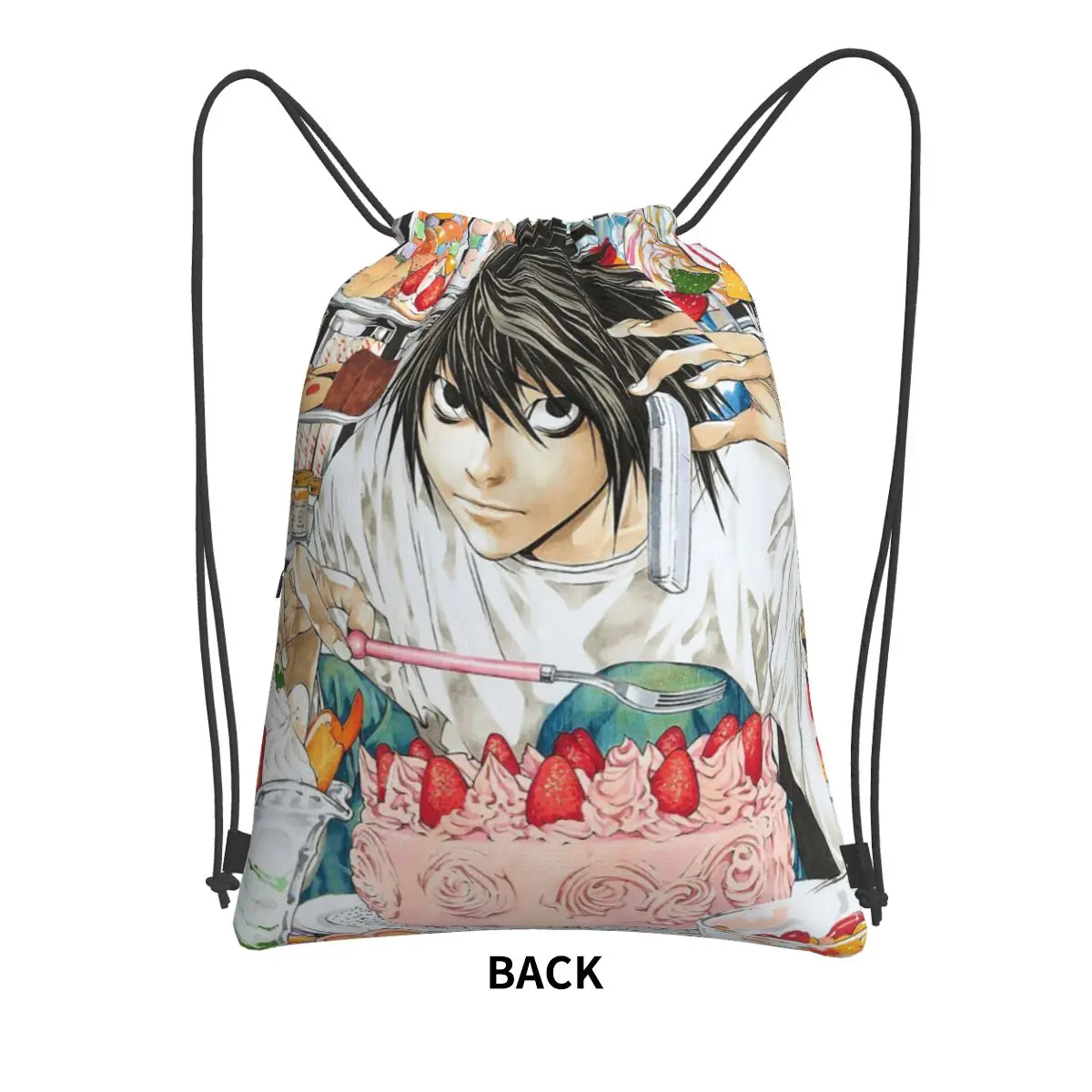 Deaths Notes Ryuk Anime Backpacks Casual Drawstring Bundle Pocket Sports Bag Book Bags for Man Woman School