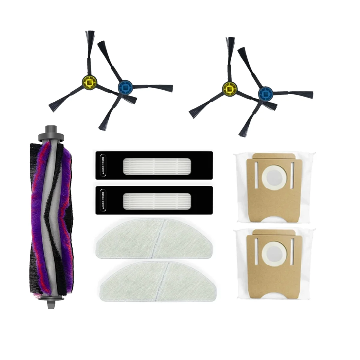 يصلح ل S8 + Plus/CLIEN T24/ThinkAir RV50 Pro استبدال أجزاء الملحقات الرئيسية الجانب فرشاة تصفية ممسحة كيس لجميع الغبار