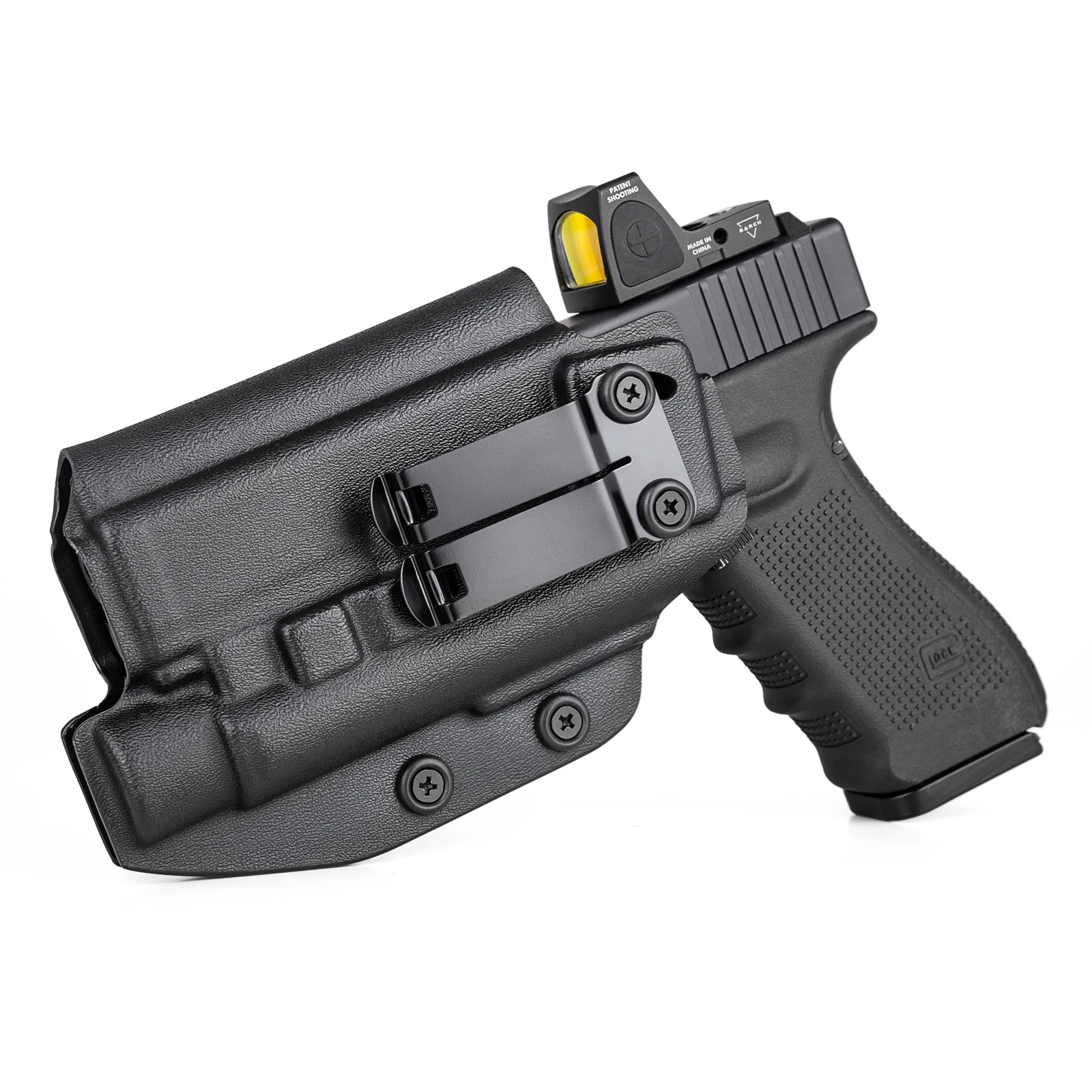 IWB Kydex Holster for Glock 17 19 19X 22 23 31 32 45 w/ Olight PL-2/ PL-Pro/ PL-3 PL-3R/3S Valkyrie Flashlight Concealed Carry