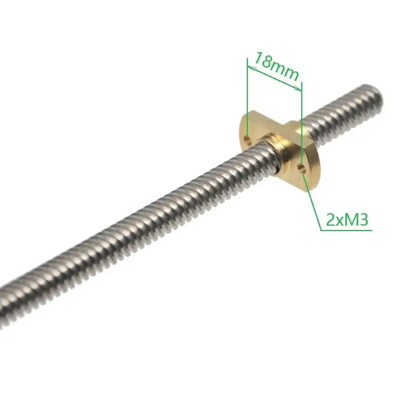T8 Lead Screw Nut Pitch 2mm Lead 8mm Brass POM T8x8mm Flange Lead Screw Nut For CNC Parts Ender 3 CR10 3D Printer Accessories