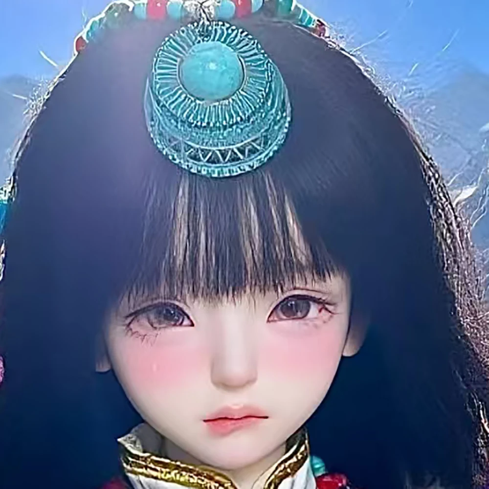 

1/3 BJD Doll Head No Makeup Girl Resin Material DIY Doll Head No Makeup Head Gifts