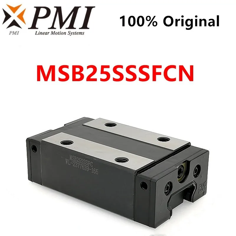 original Taiwan PMI MSB25S MSB25S-N MSB25SSSFCN linear guideway slider carriage block for CO2 laser machine CNC router