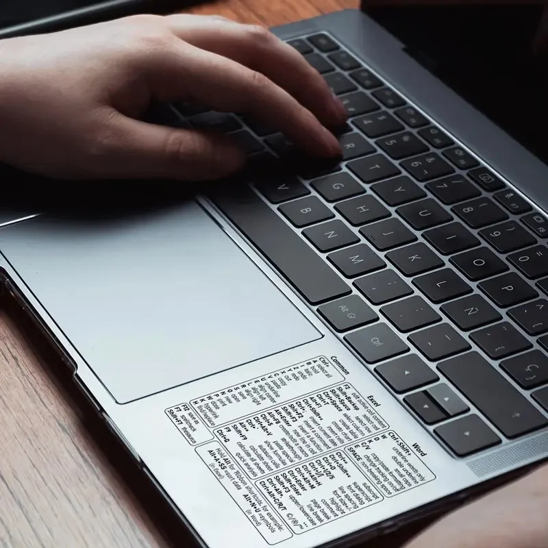 

Clear Shortcut Keyboard Overlay for Excel & Word - PVC Quick Reference Guide for Windows PC/Laptop, Beige