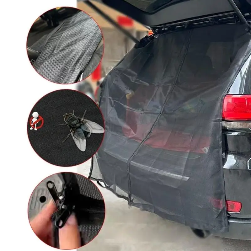 M76E Mehrzweck-Magnet-Heckklappengitter für Autos. Premium-Netz verhindert Insekten und ermöglicht Belüftung, für – Detail 4