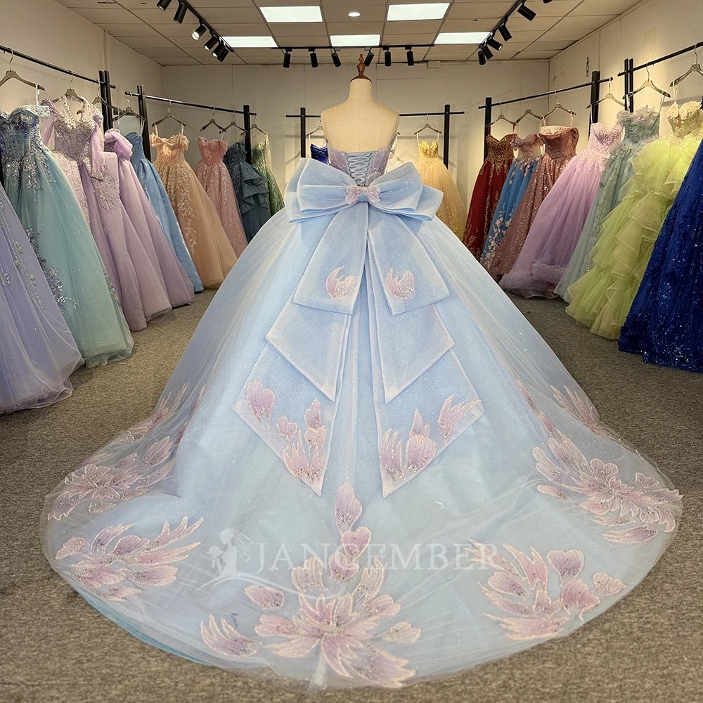 تخصيص 15 فساتين Quinceanera الكرة ثوب حمالة مطرز الدانتيل يصل طول الأرض المرأة حفلة موسيقية مناسبة ارتداء فستان الحفلات 2025