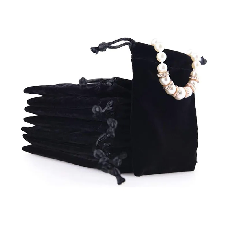 50PCS Velvet Jewelry Storage Bags Small Accessories Collected Drawstring Pouches Display and Gifts for Weeding Party