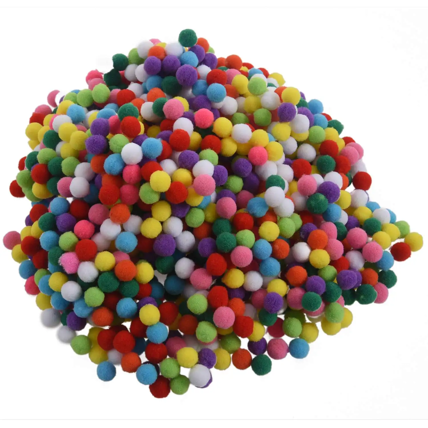 1000 ชิ้น 10 มิลลิเมตรผสมสี Soft Pom Poms Pompoms สําหรับงานฝีมือเด็ก