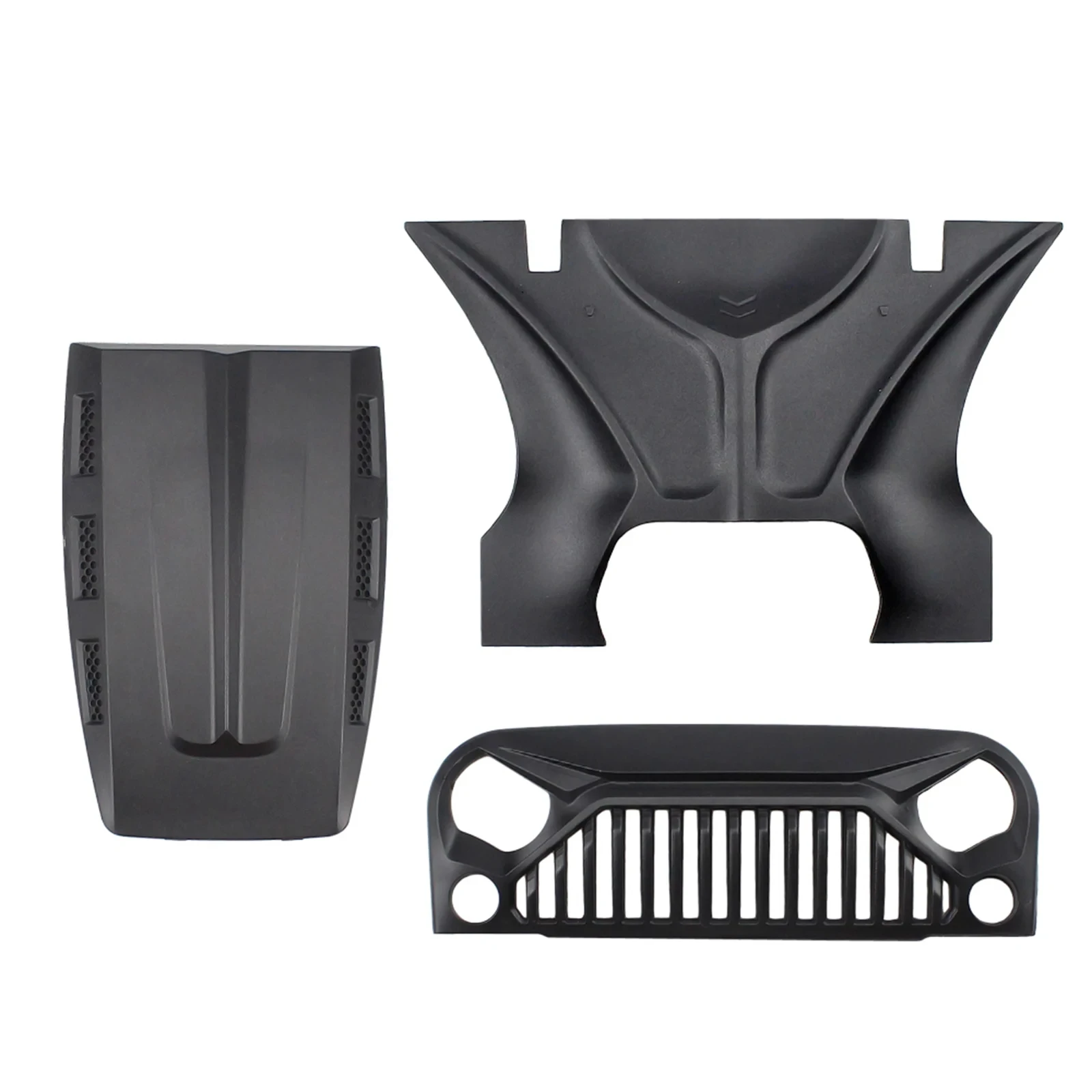 

RC 1:10 RC body shell Wrangler Rubicon for axial SCX10 D90 90046 90047 313mm wheelbase Angry face MS hood intake grille